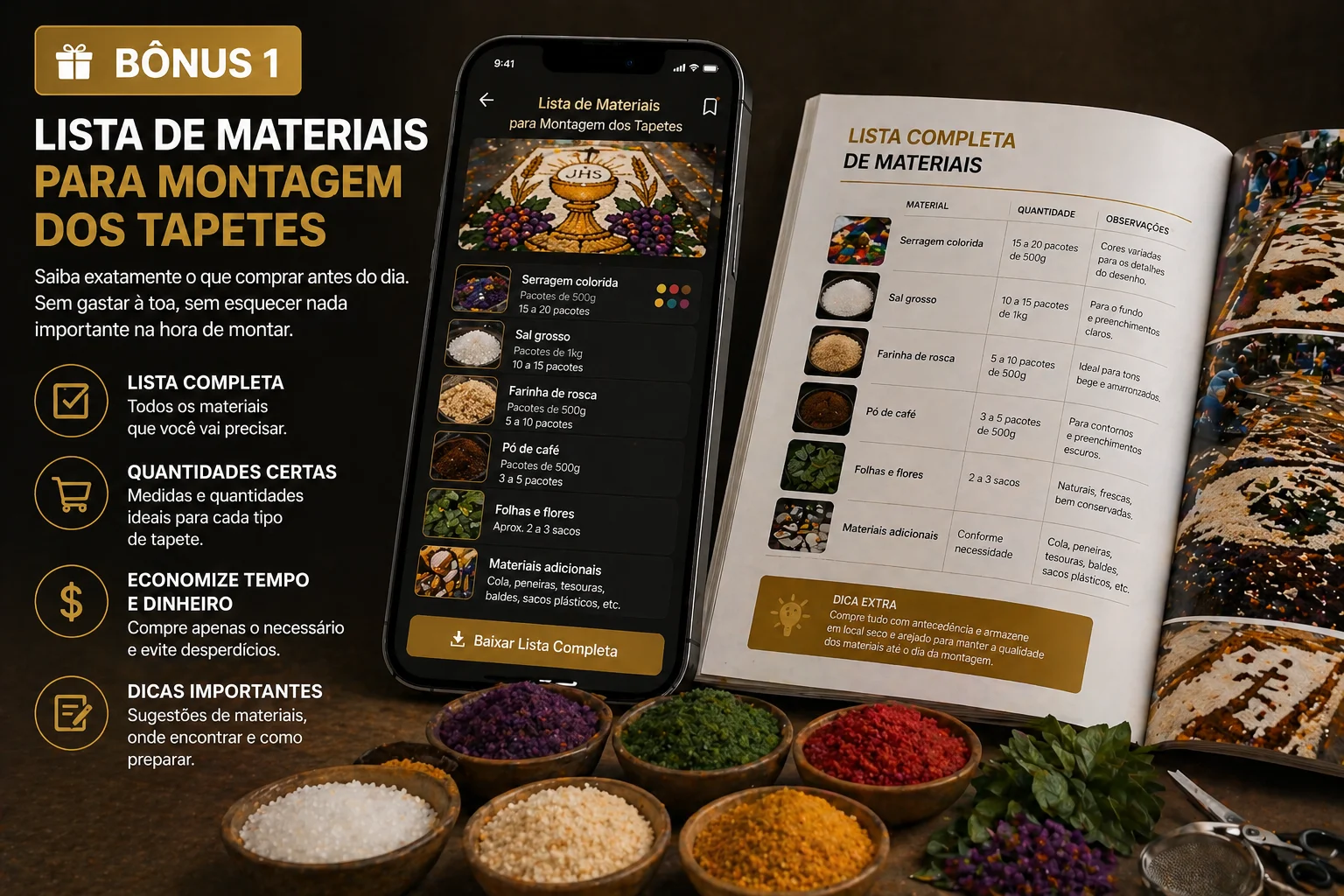 Bônus 1: Lista de Materiais