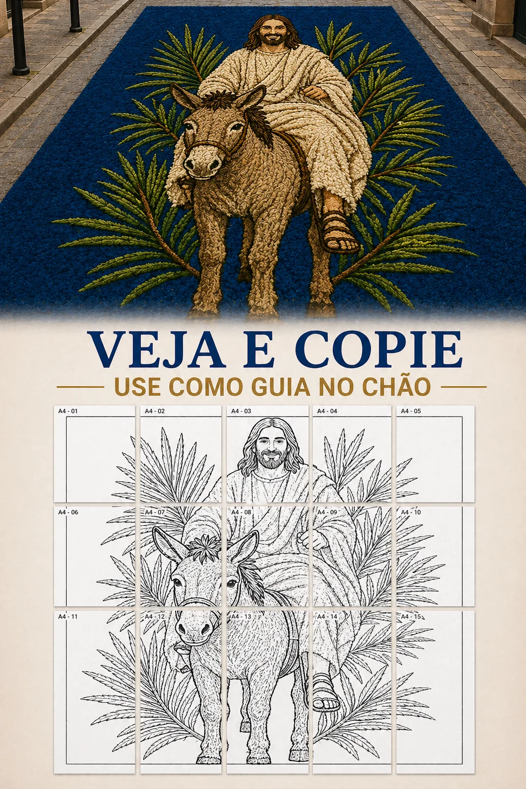 Desenho de tapete para Corpus Christi