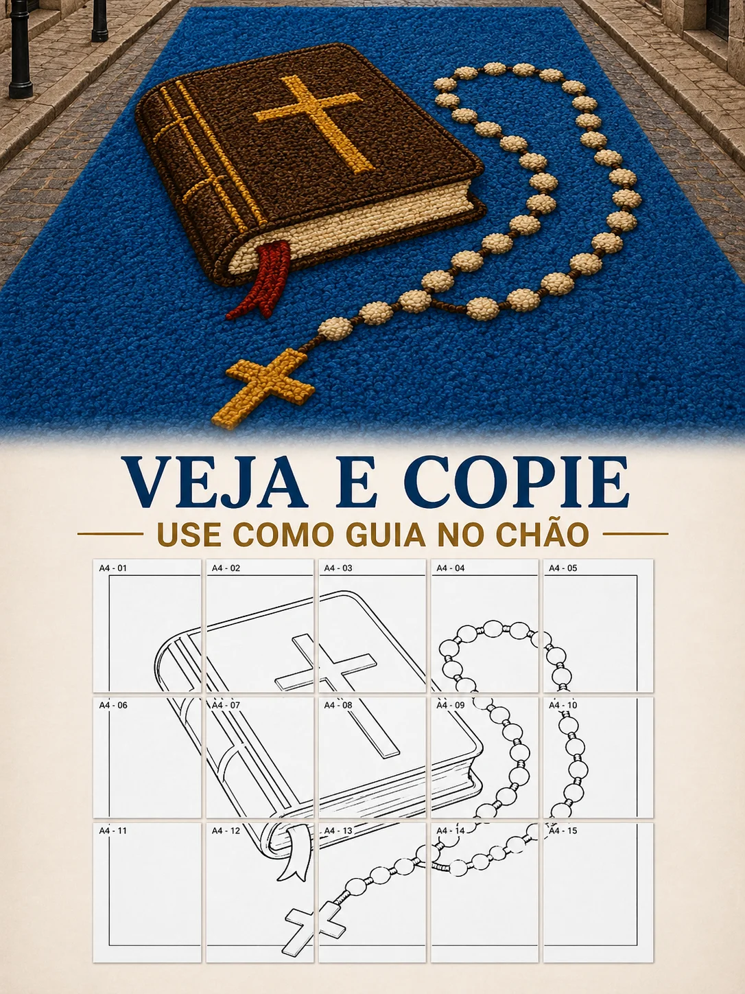 Desenho de tapete para Corpus Christi