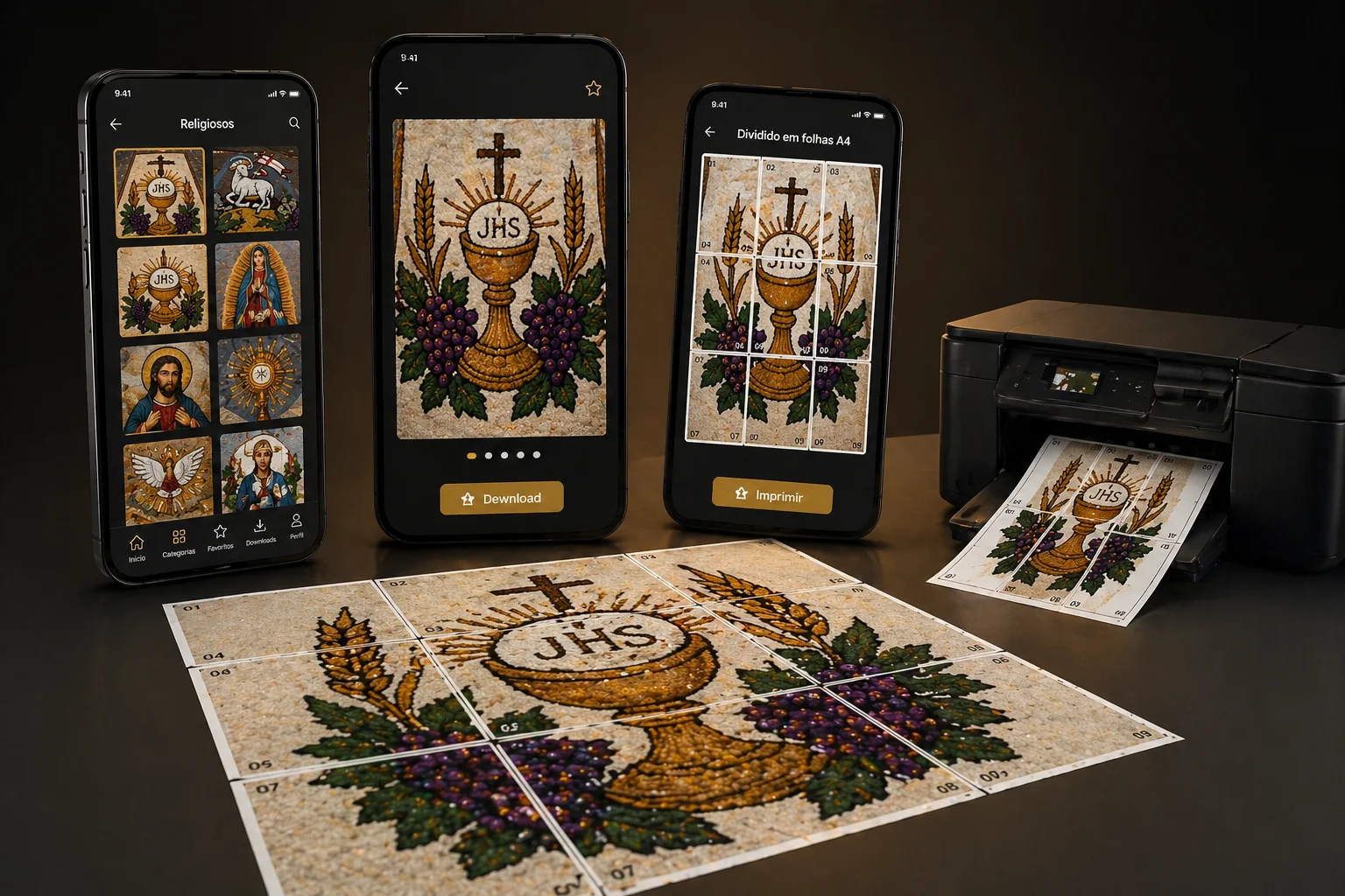 Desenhos de tapetes no celular