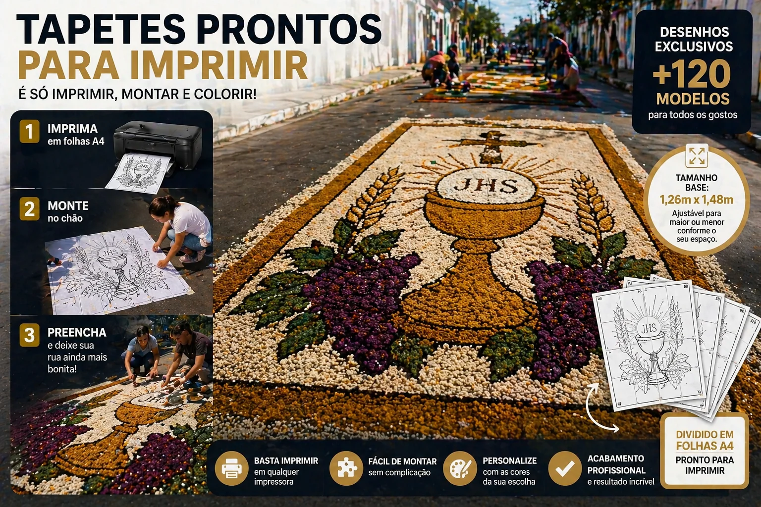 Guia de Desenhos de Tapetes para Corpus Christi